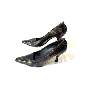 DONALD J. PLINER Marie S4 Pumps size 10M Black Metallic Patent Leather